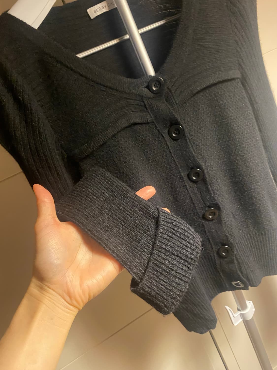 씨 바이 끌로에 (See by Chloe)블랙 퍼프 가디건 상품이미지5