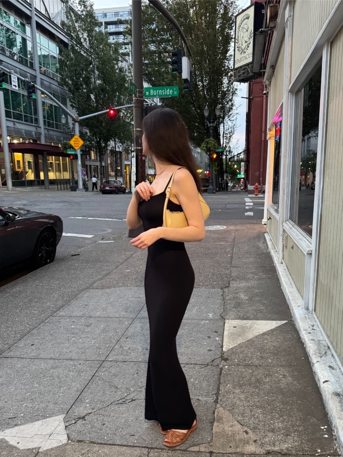 SKIMS 롱 슬립 드레스 블랙 S 상품이미지4