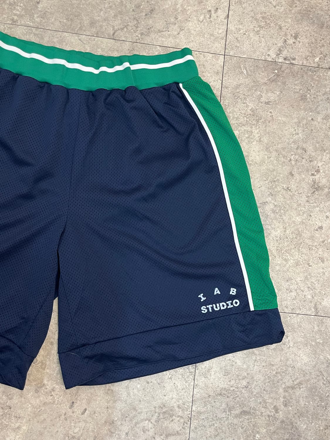 아이앱 스튜디오 밴딩 배색 하프 팬츠 네이비 XL #csz3386  상품이미지6