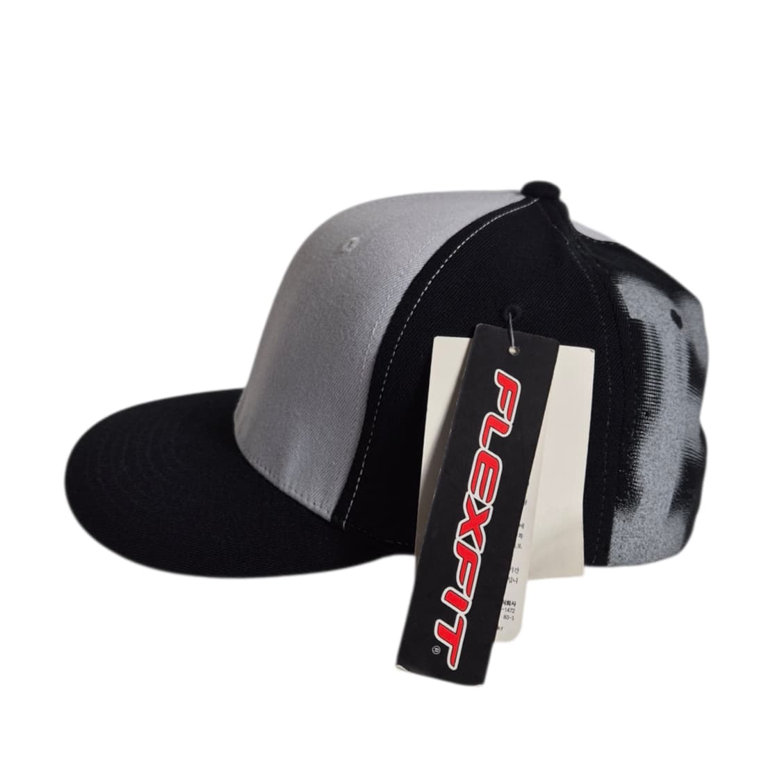 FUBU) 00s 푸부 빅 로고 스플릿 2톤 캡 검/회 상품이미지4