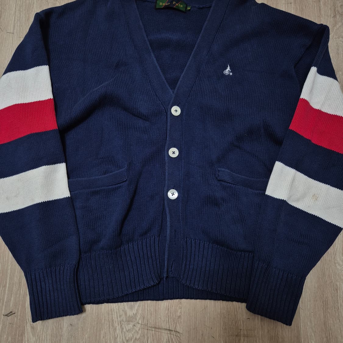 빈폴 배색 니트 가디건 L(100) 상품이미지3