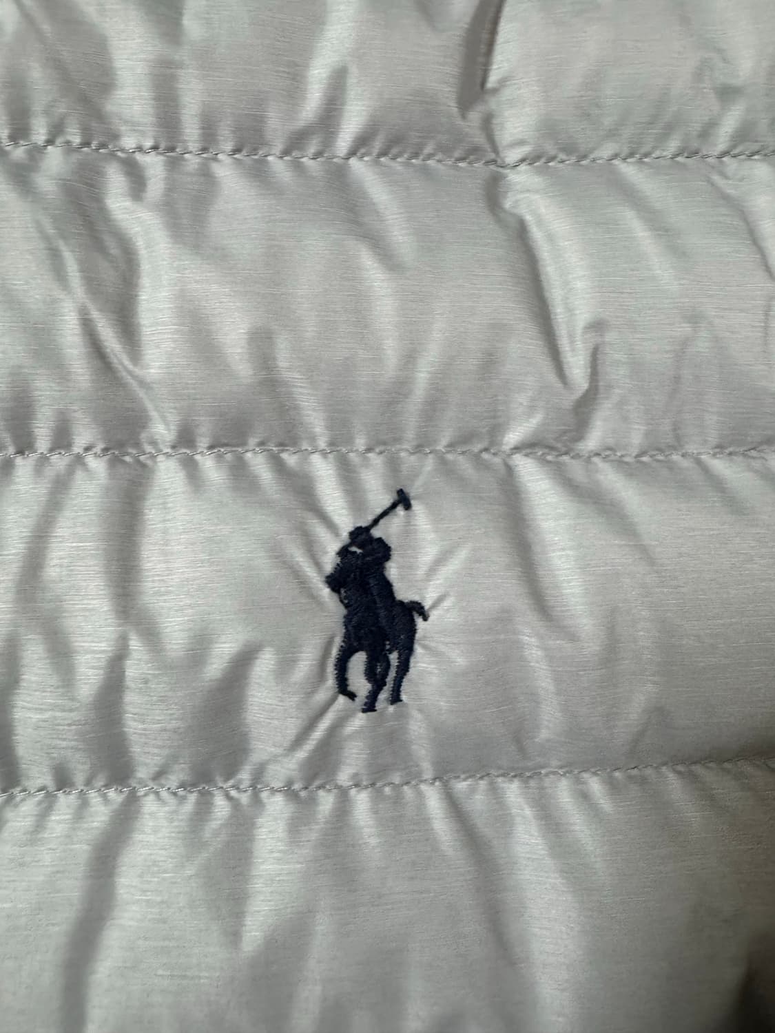 L 폴로 랄프로렌 패커블 경량 패딩 점퍼 그레이 후디 상품이미지2