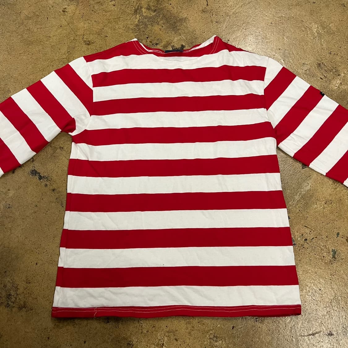 [정품/M] 세인트제임스 빨강 흰색 스트라이프 긴팔 티셔츠 b10 상품이미지3