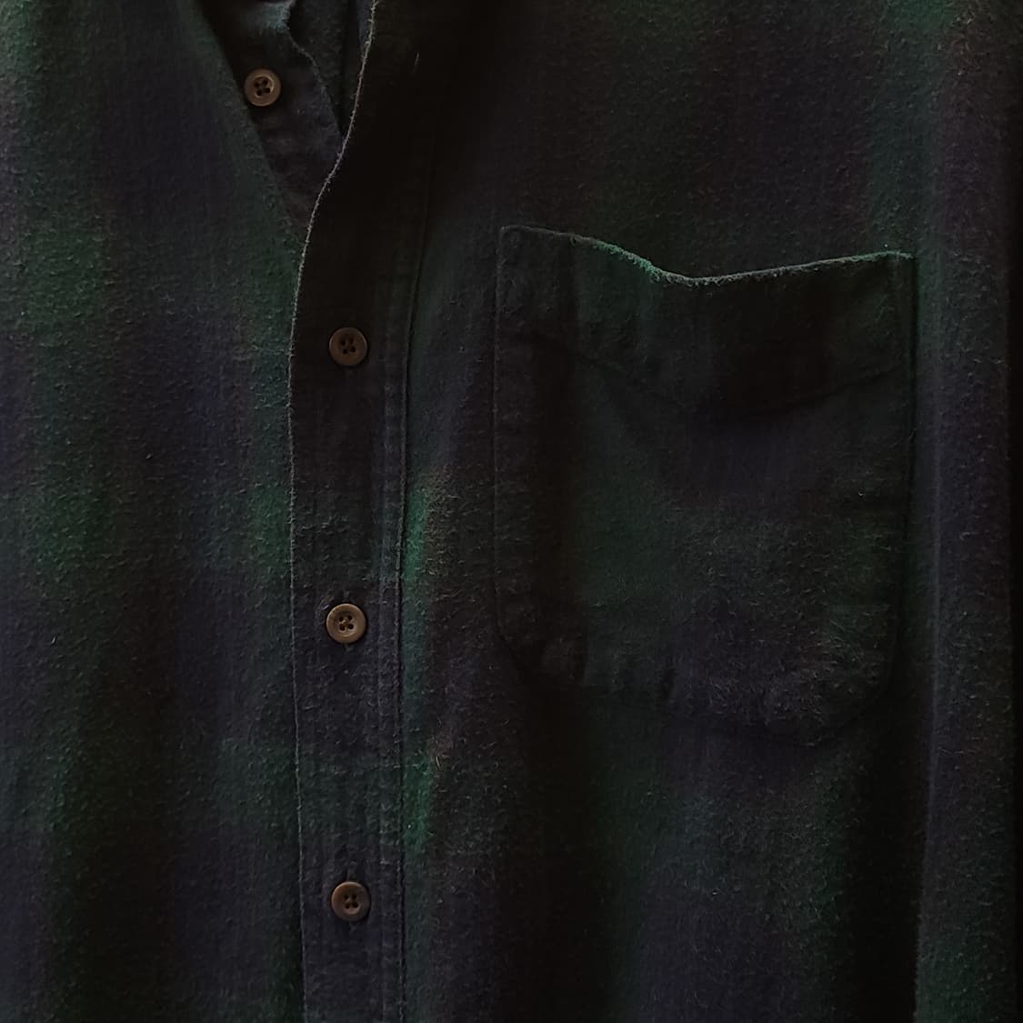 90s 엘엘빈 체크셔츠 플란넬 셔츠 헤비코튼 빅셔츠 블랙와치 빅 xxl 상품이미지7