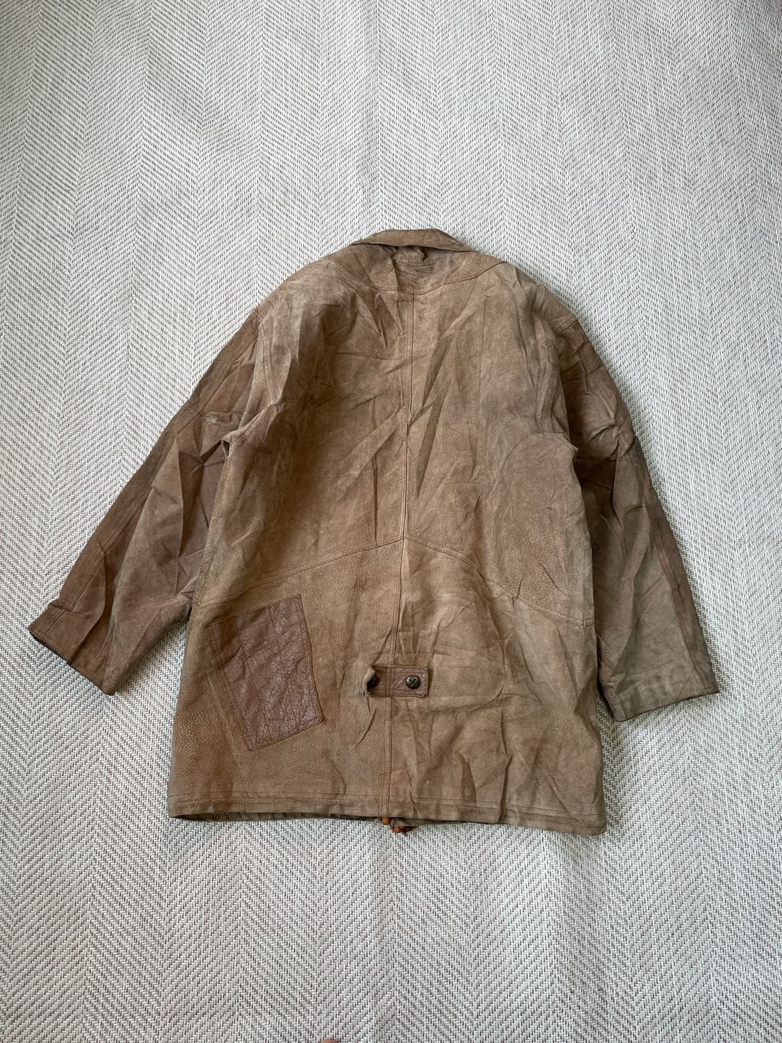 Inddio 빈티지 스웨이드 레더 헌팅 자켓 J03245 상품이미지6