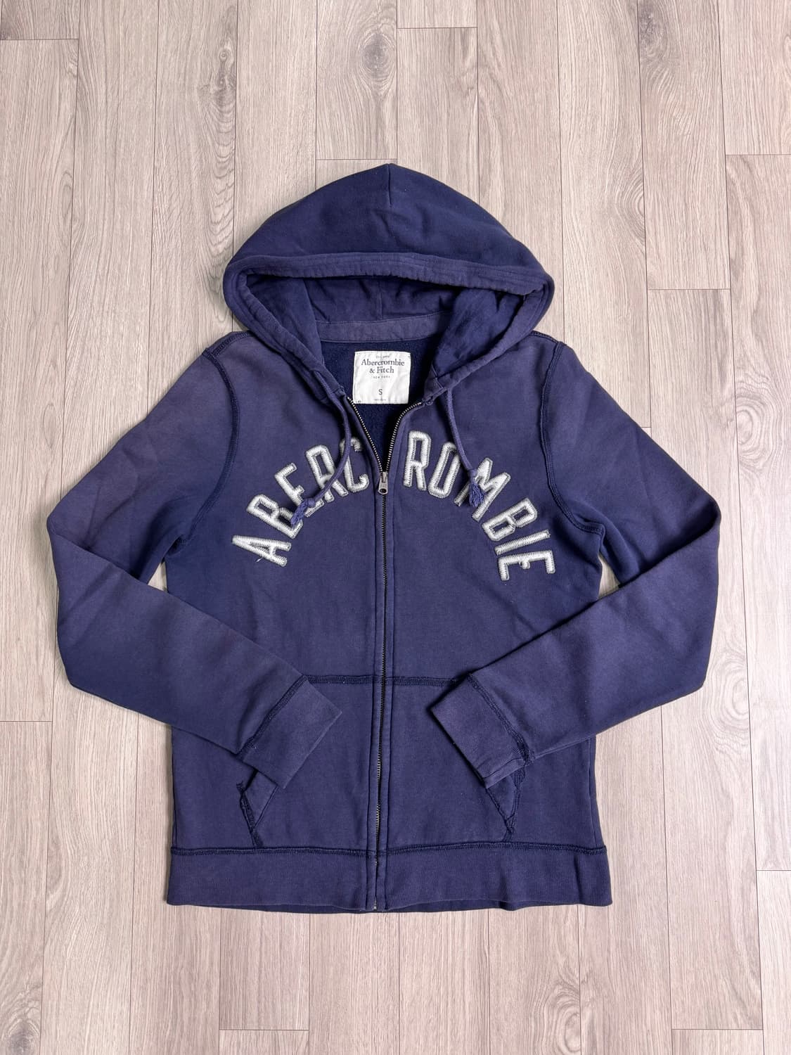 아베크롬비 아치로고 후드집업 네이비 상품이미지1