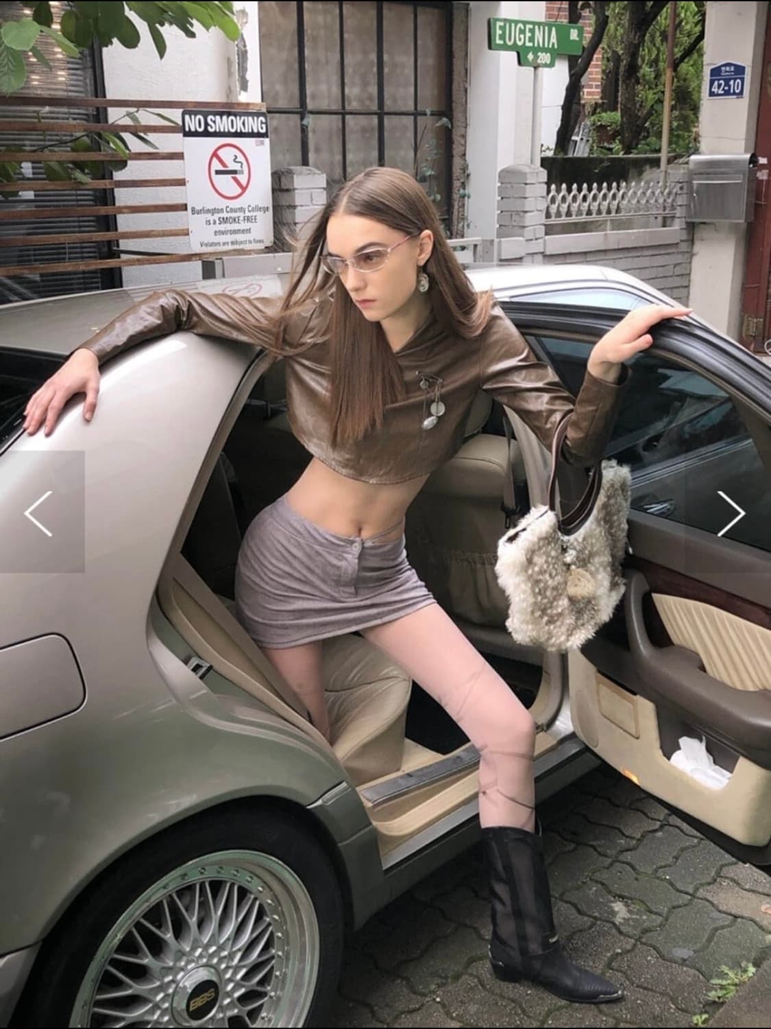 Faux leather crop 상품이미지1