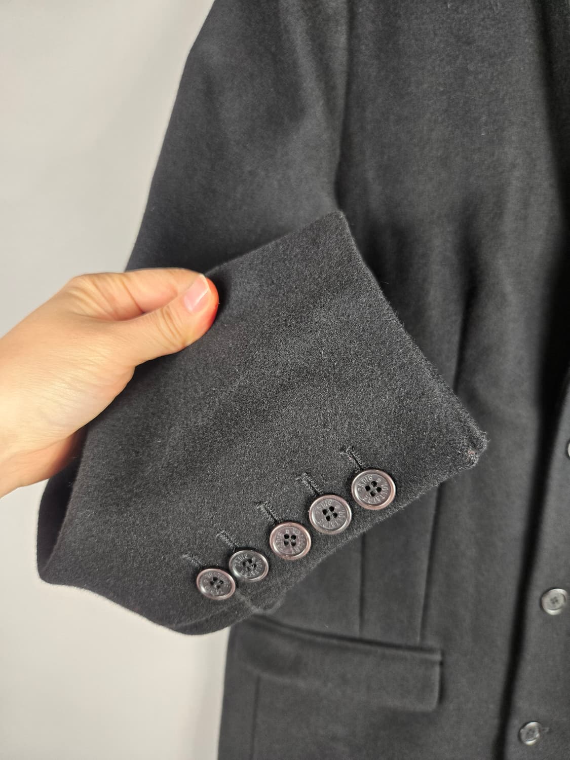 [무료배송]쟈딕앤볼테르 옴므 M 남성 울 혼방 3버튼 싱글 코트 블랙 상품이미지3