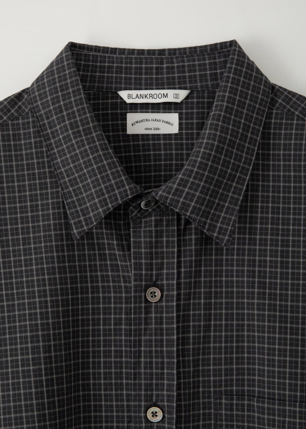 블랭크룸 windowpane 체크셔츠 블랙 2사이즈 새상품 상품이미지1