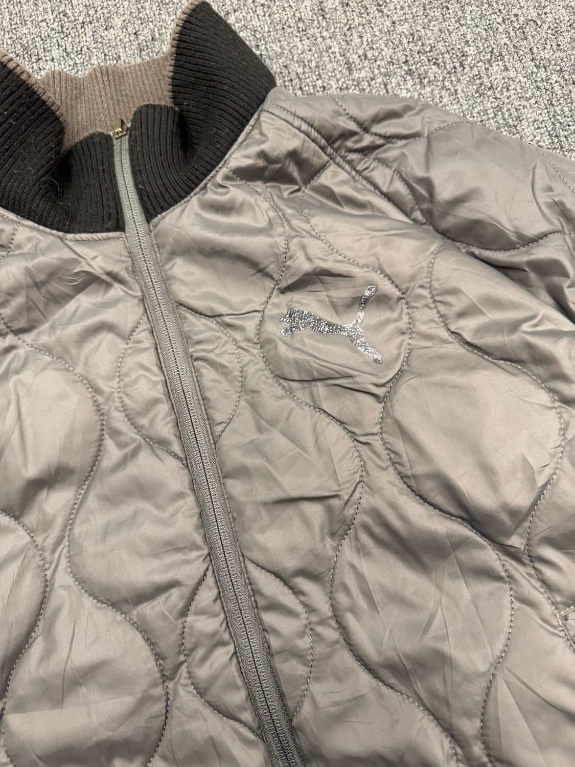 M)푸마 빈티지 리버시블 스웨이드 패딩 집업 상품이미지8