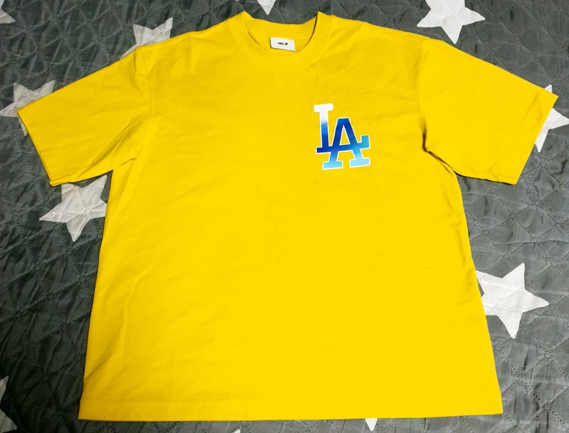MLB LA빅로고 베이직 반팔티 머스타드 (M) 상품이미지1