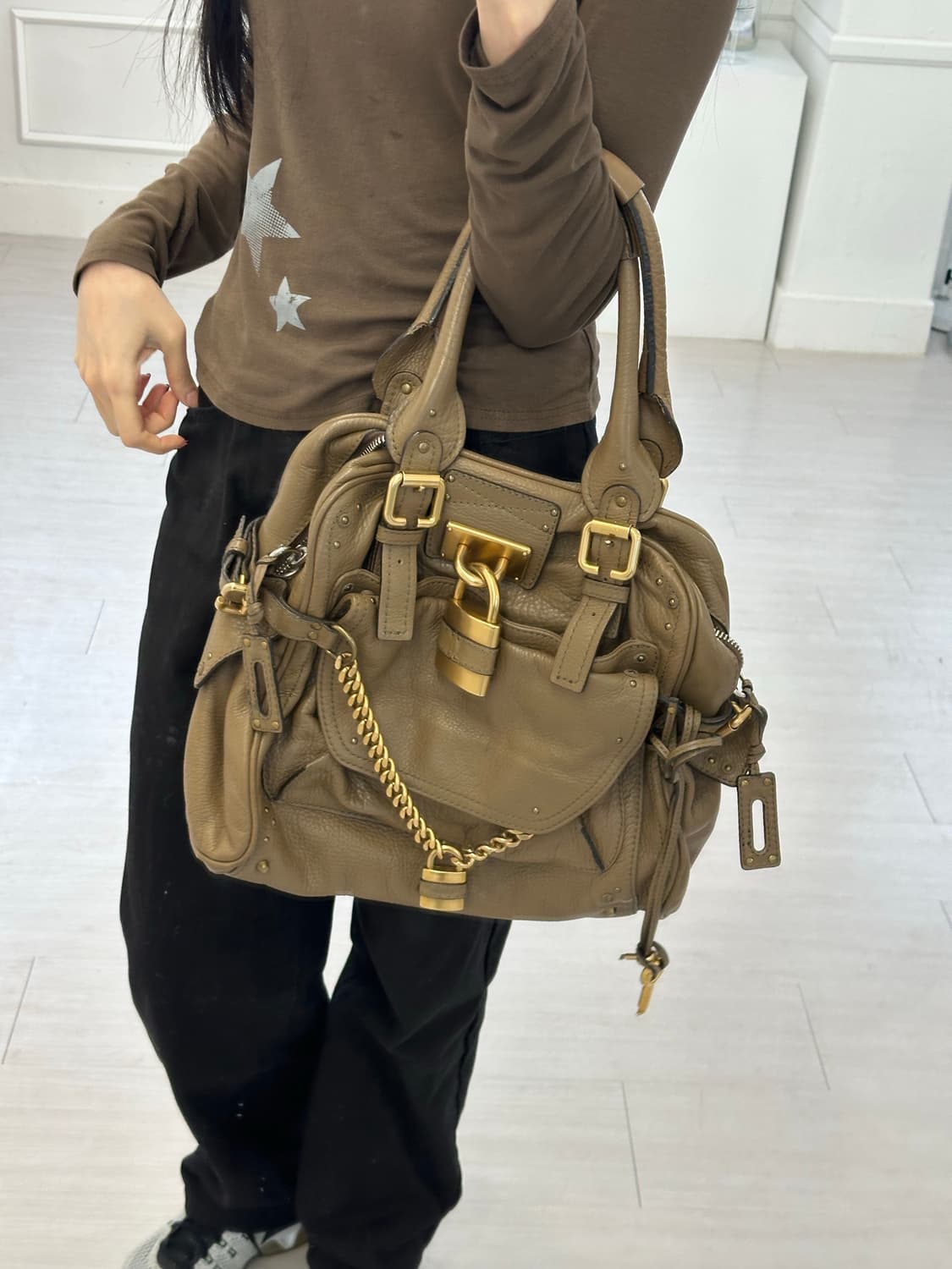 [A+ 정품] 끌로에 패딩턴백 브라운 라지 상품이미지5