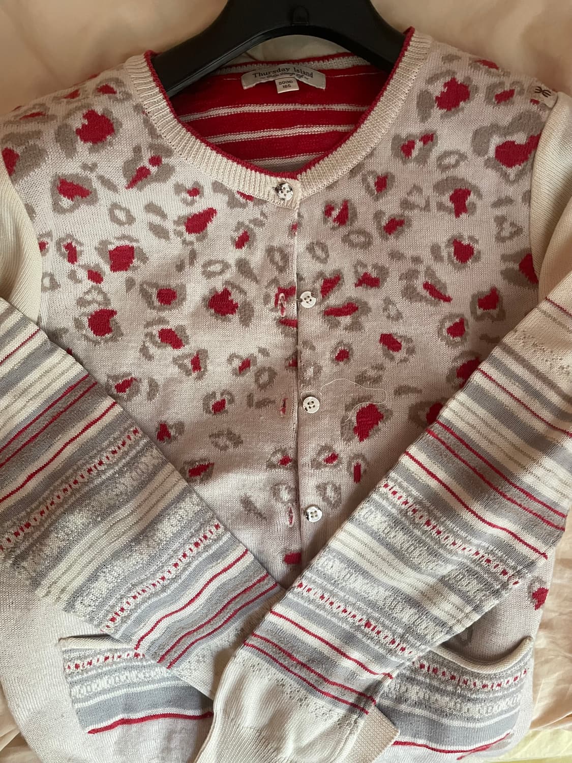 썰스데이 아일랜드 크리스마스깔 가디건 상품이미지1