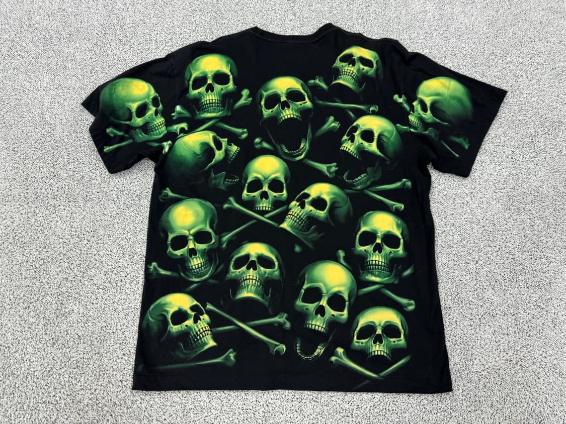 90s 스컬 프린팅 티셔츠 상품이미지2