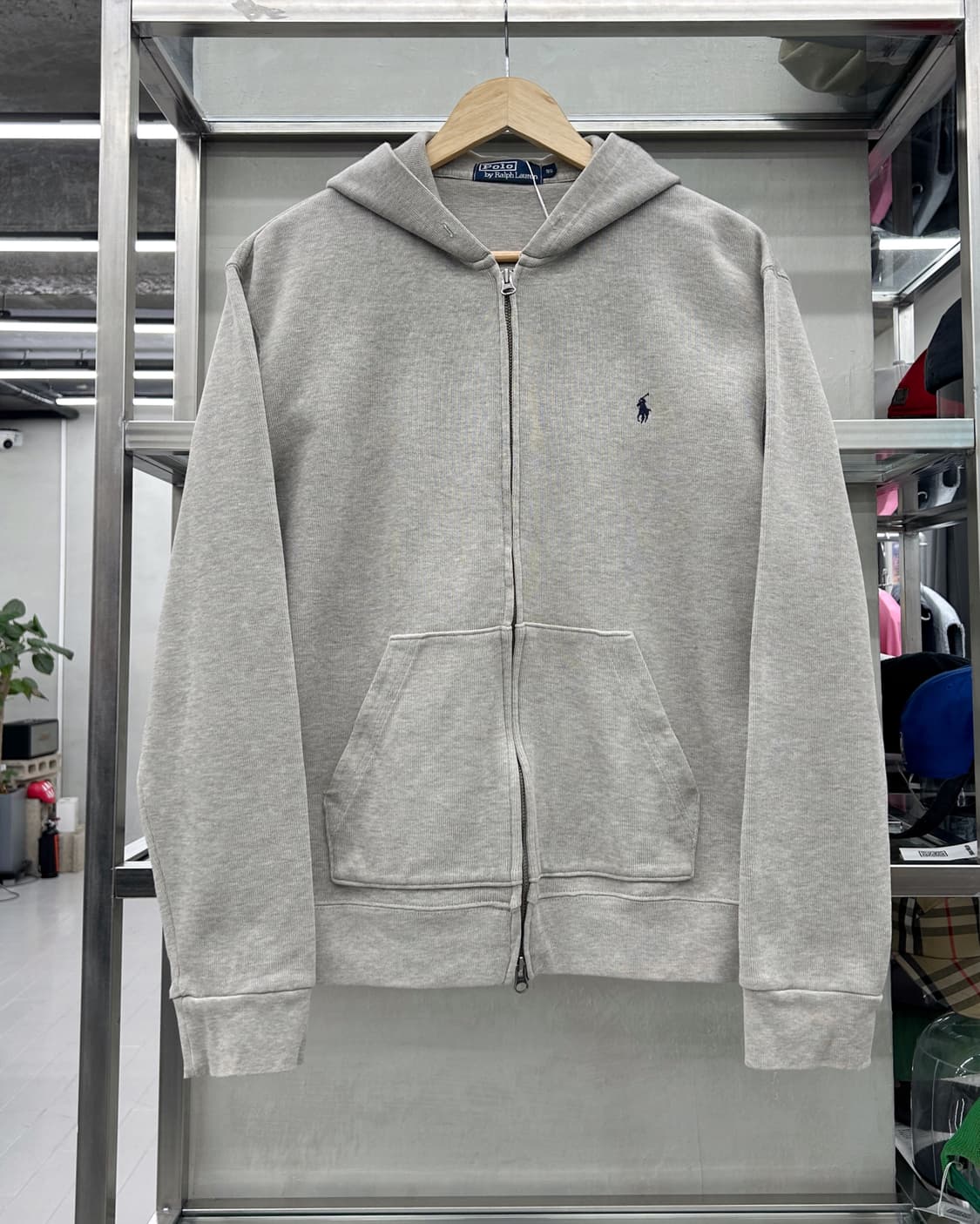 (M) 폴로랄프로렌 00s 코튼 투웨이 니트 후드집업 상품이미지1