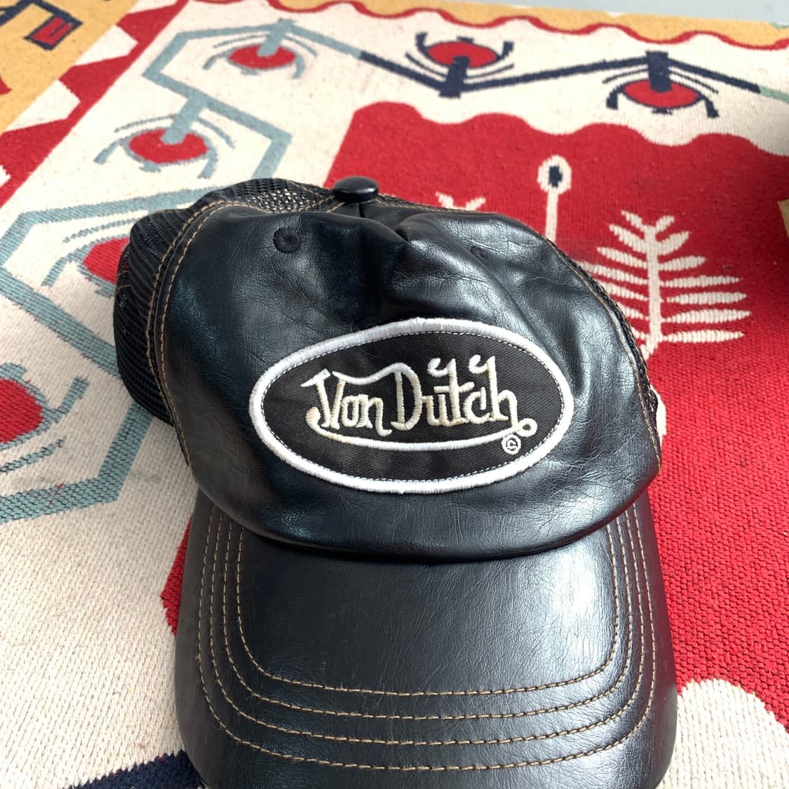 VONDUTCH 본더치 페이크 레더 유광 메쉬 트러커캡 모자 상품이미지4