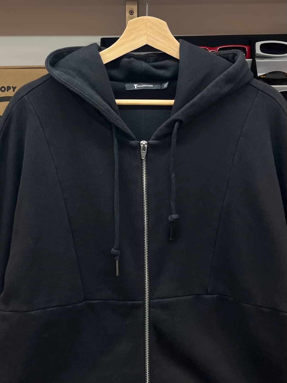 [100~105] 알렉산더왕 블랙 롱 짚업후드 M  상품이미지2