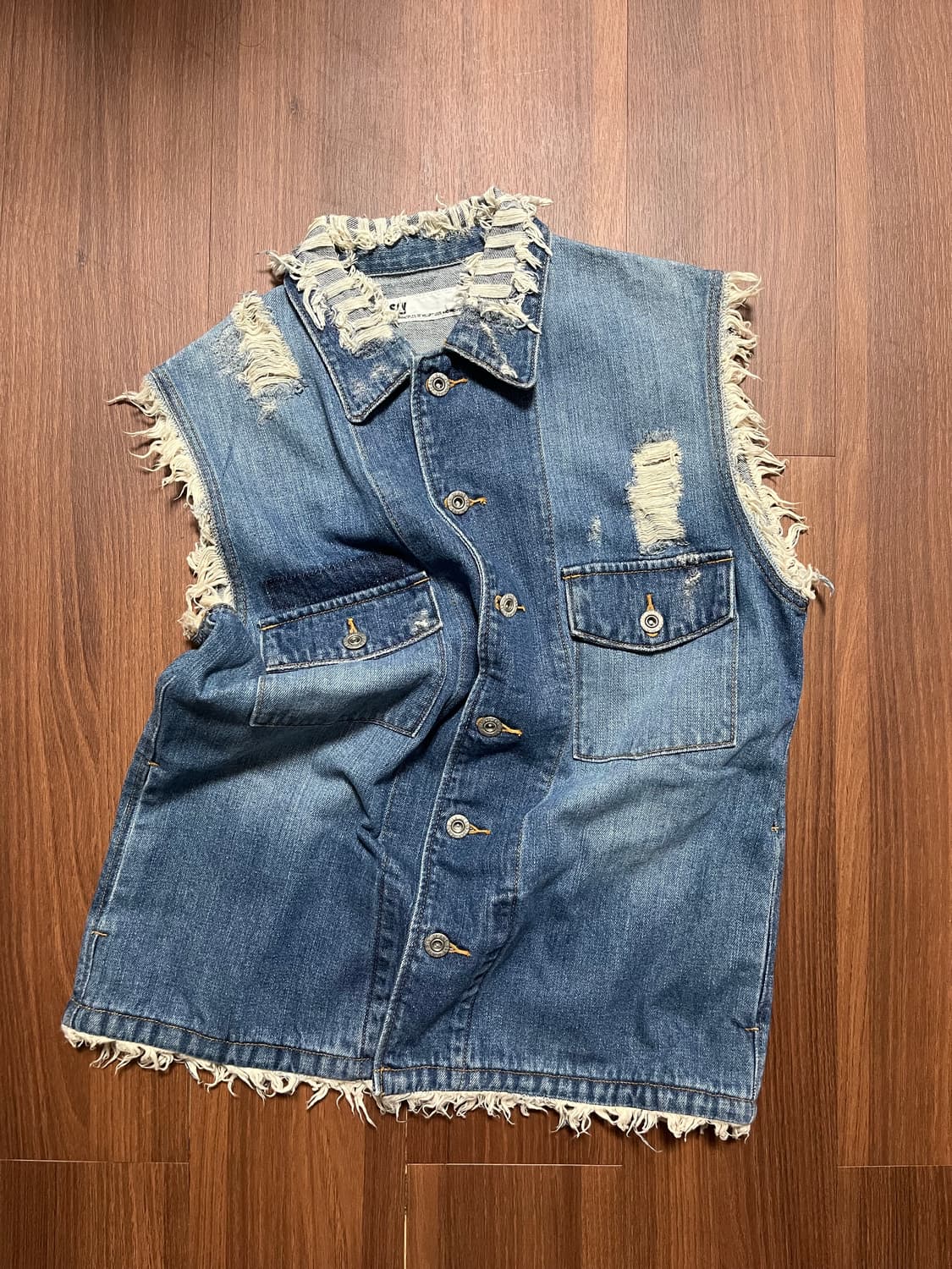 SLY 빈티지 데님 베스트 상품이미지1