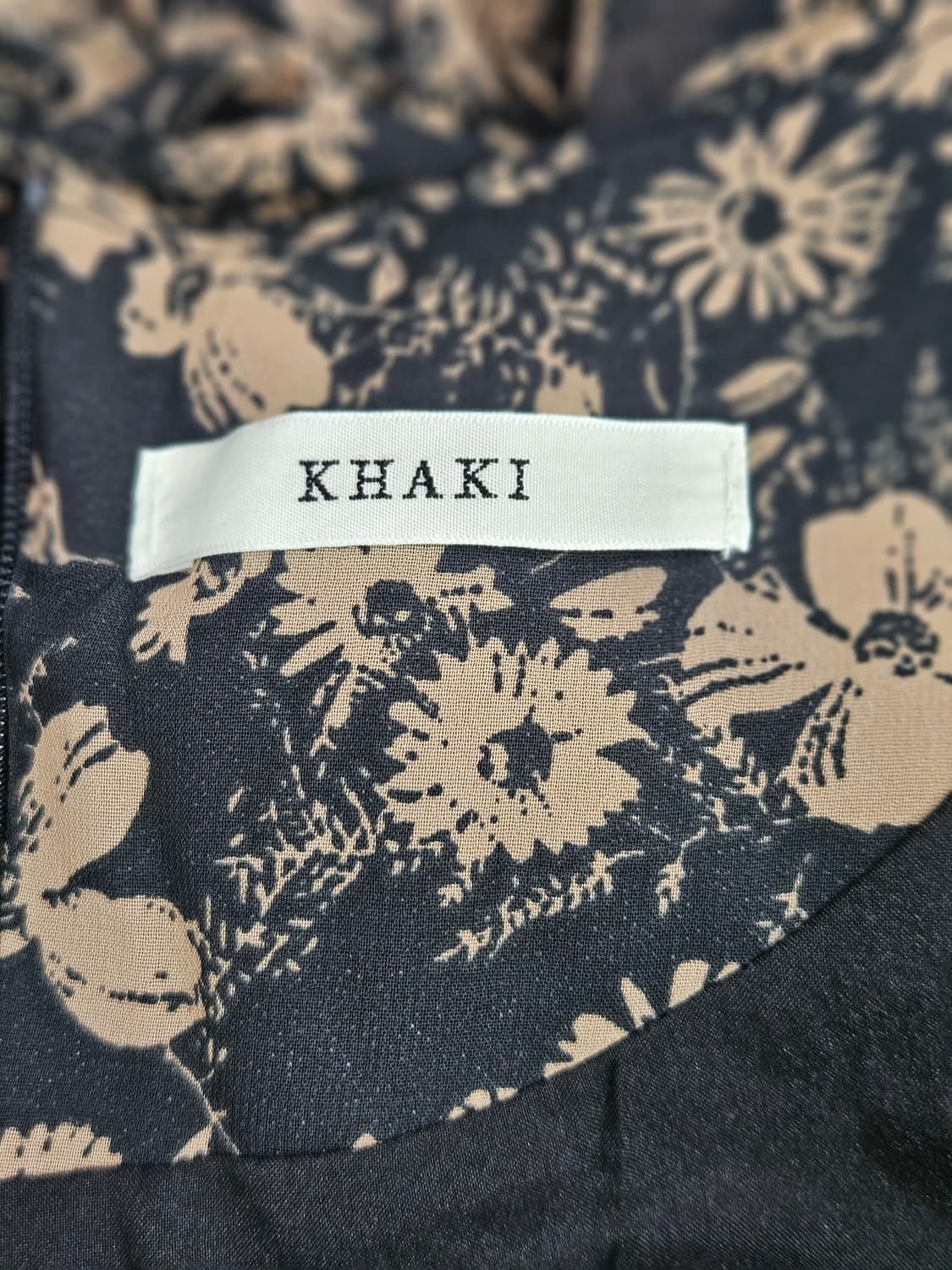 KHAKI 플라워 패턴 쉬폰 롱스커트 [새상품] 상품이미지3