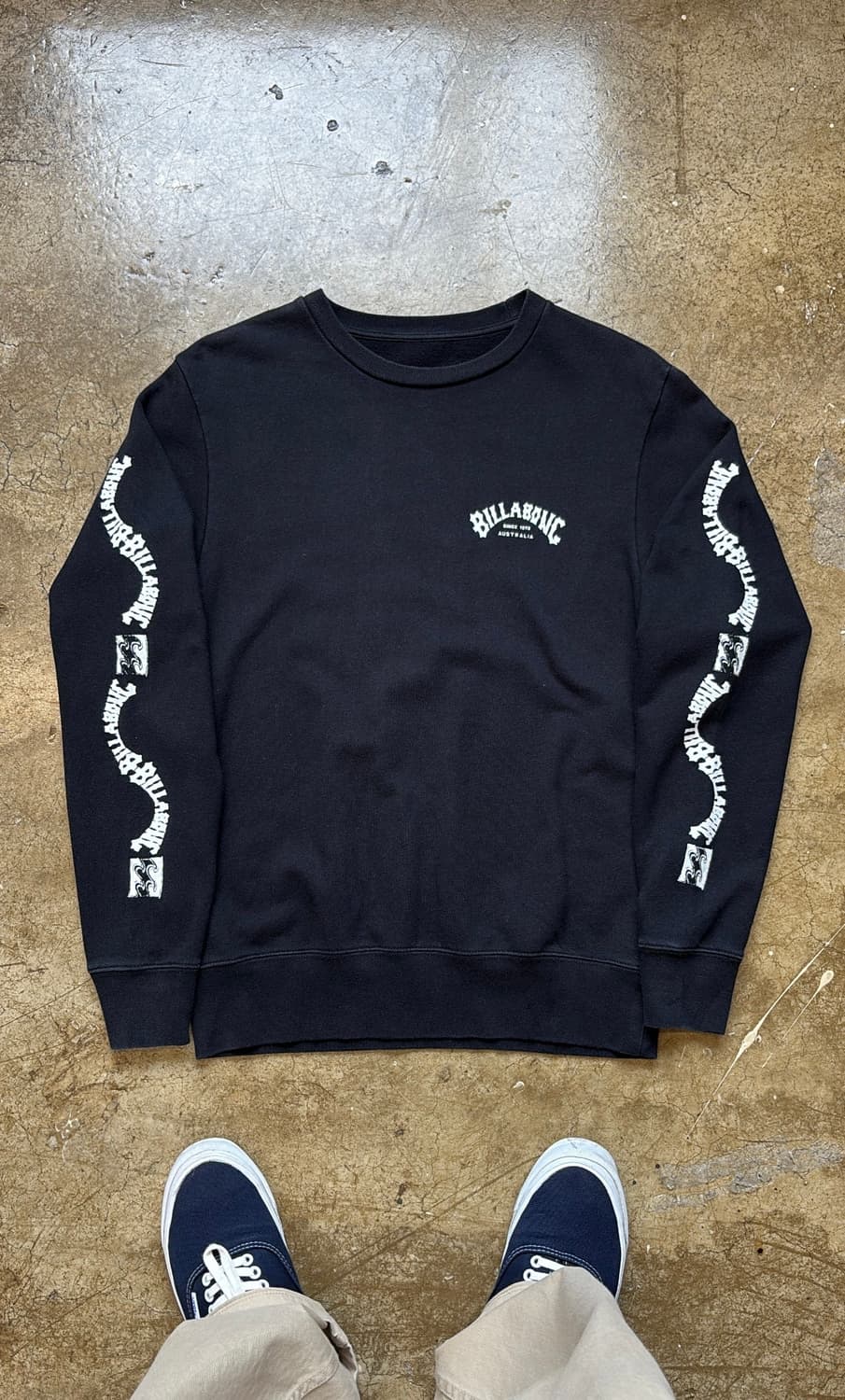 Billabong 소매 디테일 블랙 스웻셔츠 상품이미지1