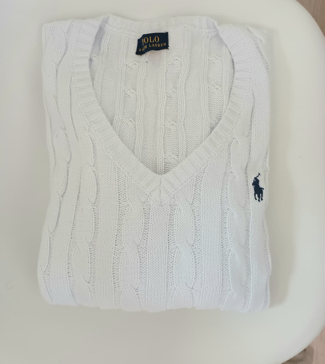 폴로랄프로렌 여성 브이넥 니트 그레이 네이비 상품이미지8