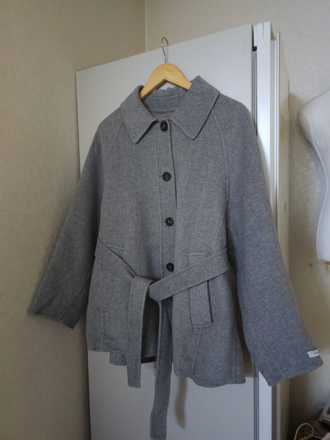 온앤온 양모 핸드메이드 하프코트 상품이미지1