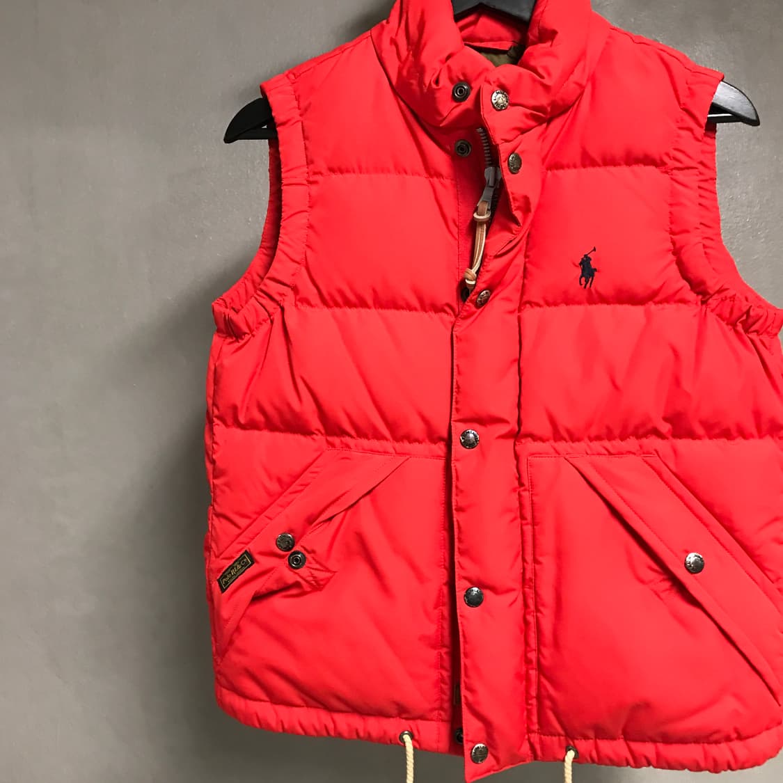 폴로 랄프로렌 패딩 조끼 레드 S(W) 상품이미지2