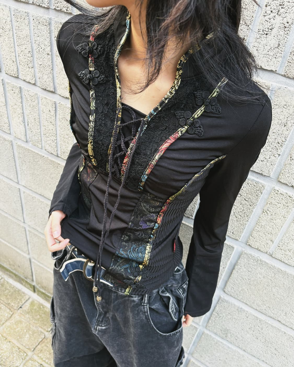 오즈온 오리엔탈 매쉬 롱 슬리브 상품이미지1