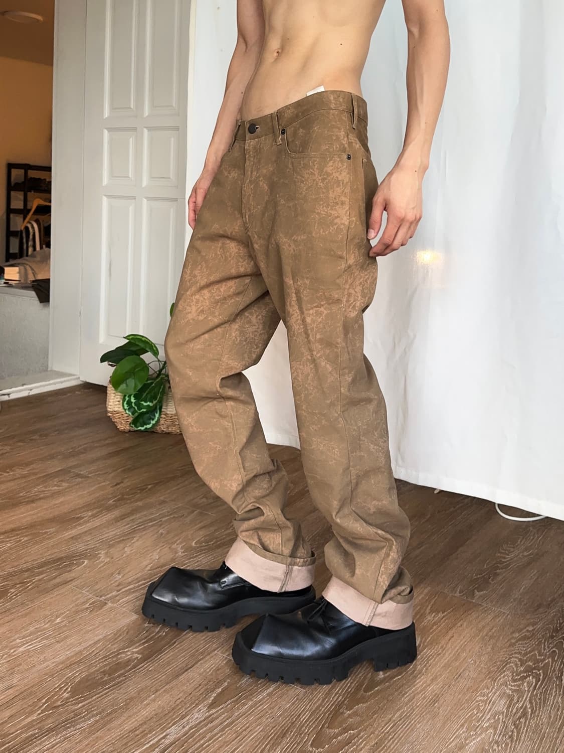 MK Homme 블리치 쉘 스트레이트 팬츠 상품이미지1