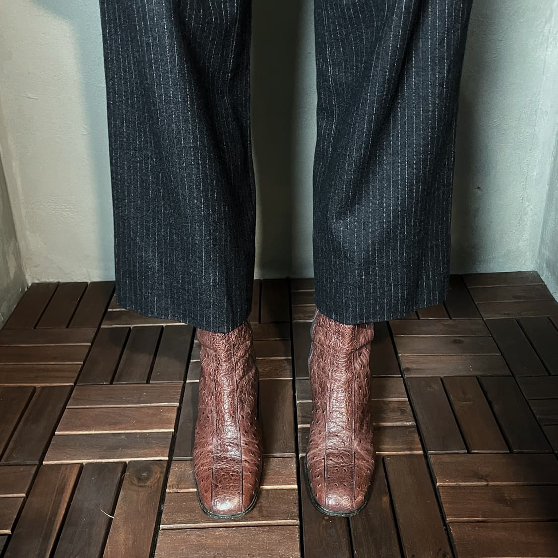 안젤로 코폴라 오스트리치 레더 앵클 부츠 상품이미지2