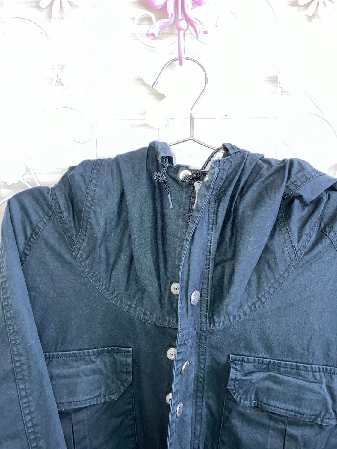 빈티지 블랙 포켓 바람막이 y2k 스트릿 갸루 펑키 일본빈티지 상품이미지4