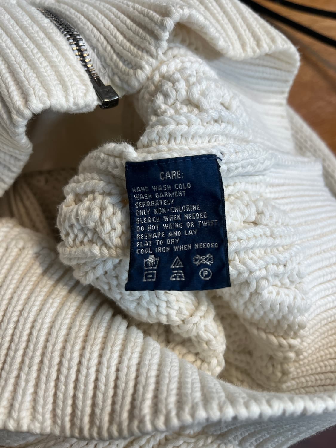 폴로 랄프로렌 아이보리 케이블 니트 집업 가디건 L 상품이미지4