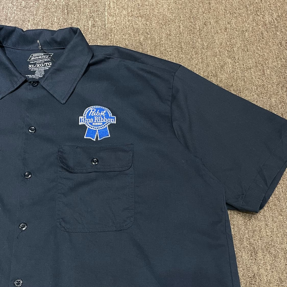 (XL) Dickies 디키즈 반팔 워크 셔츠 패치 네이비 상품이미지4