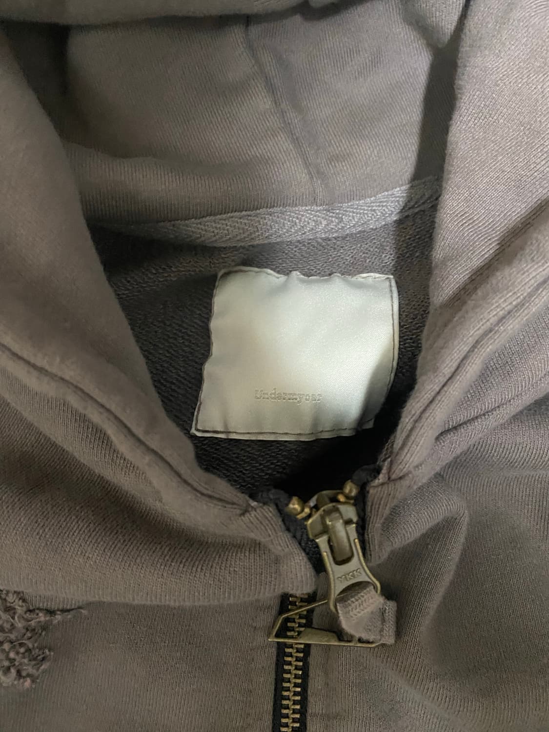 언더마이카 오터 오버사이즈 데미지 후드집업 더스트 2사이즈 상품이미지2