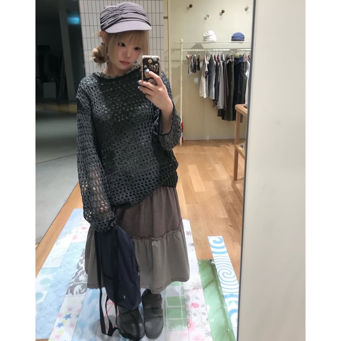 [2] 코이세이오 니트 차콜 HOLE KNIT 상품이미지4