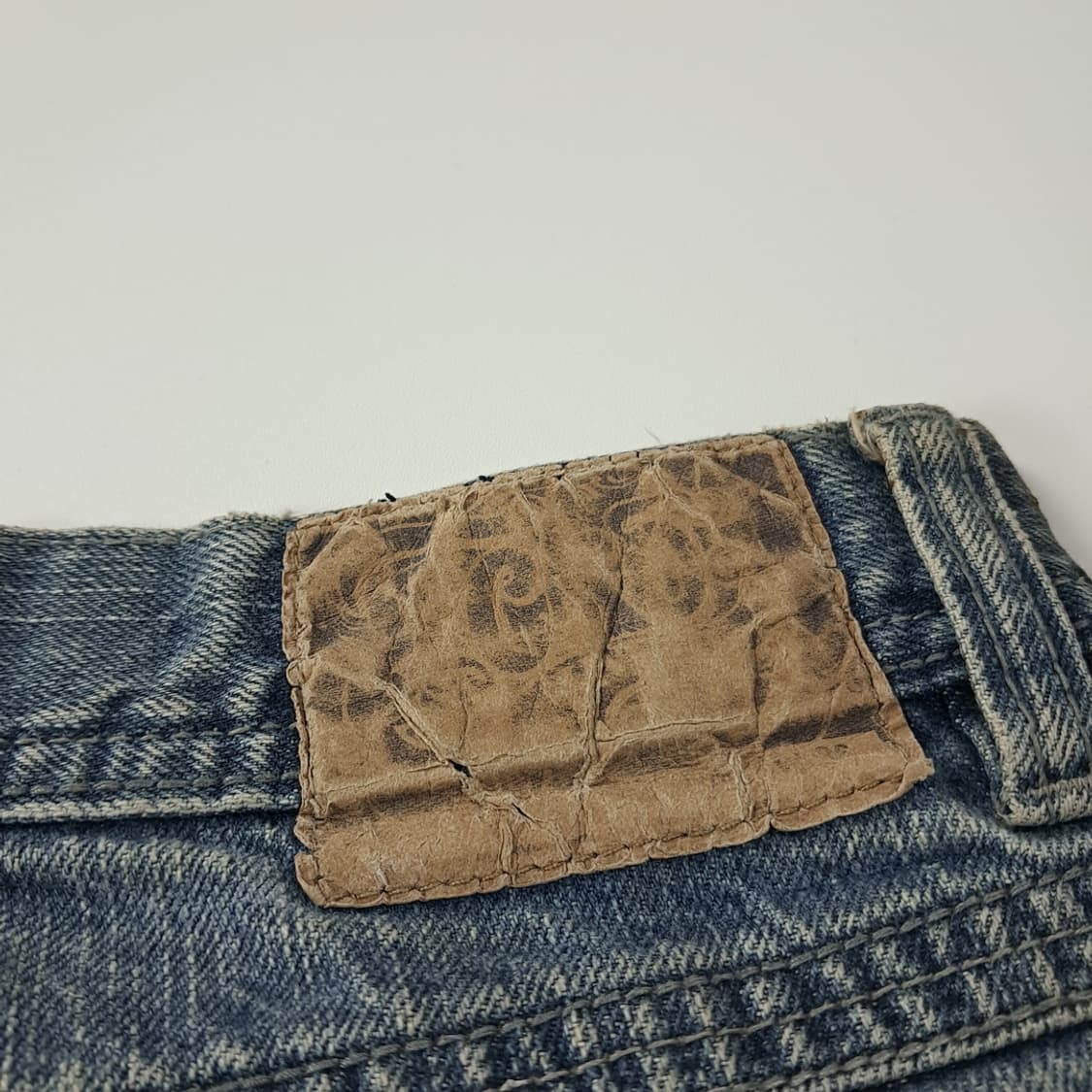 CK390 35 에코언리미티드 00s 인디고 데님 하프팬츠 반바지 상품이미지8