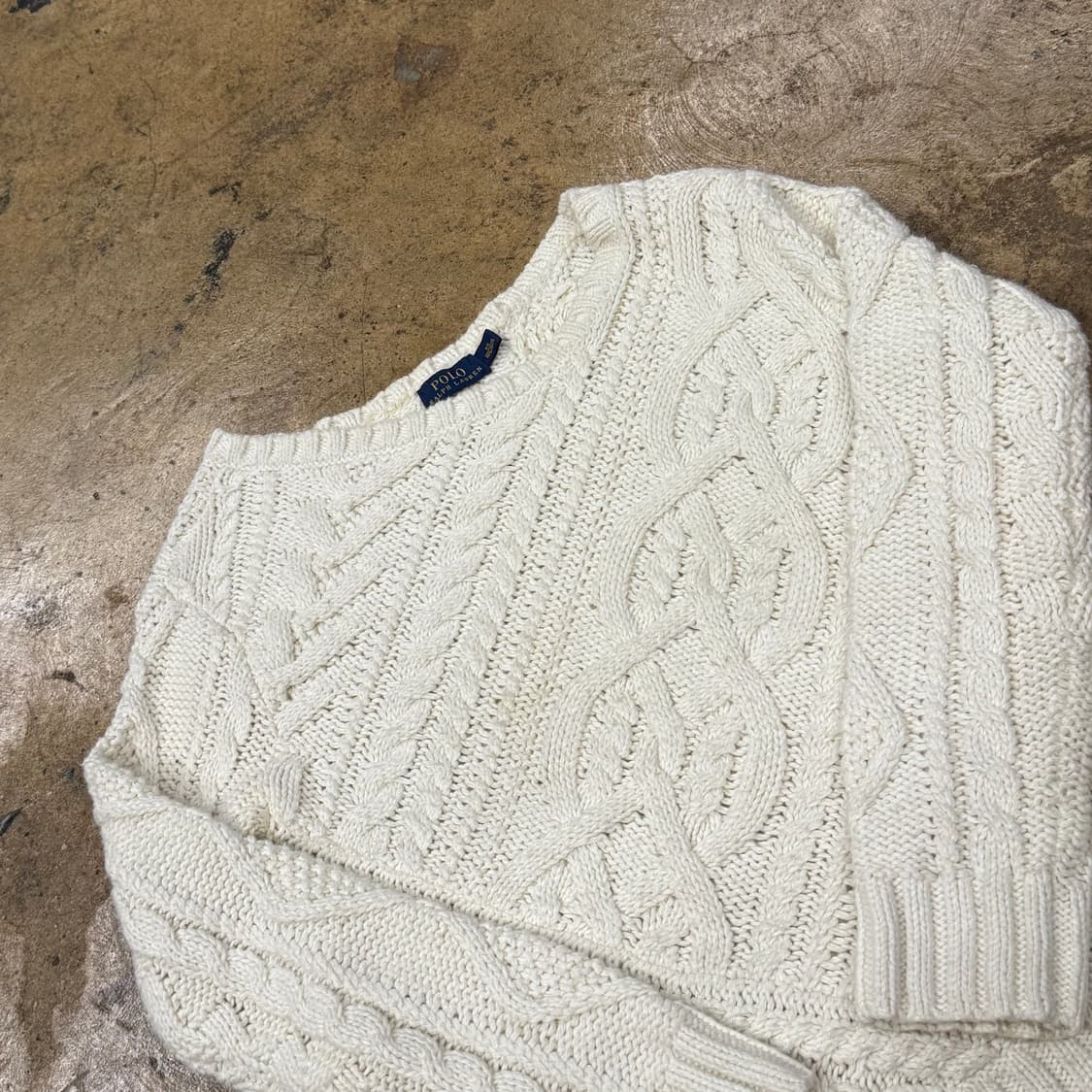 폴로 랄프로렌 라운드넥 꽈배기 니트  상품이미지1