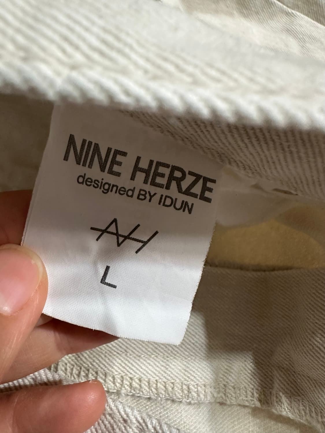 나인헤르제(NINE HERZE) 아이보리 스트레이트 데님 팬츠 32 상품이미지9