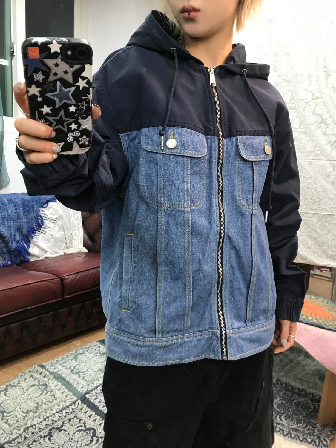 리 lee 바람막이 레이어드 데님자켓  상품이미지1