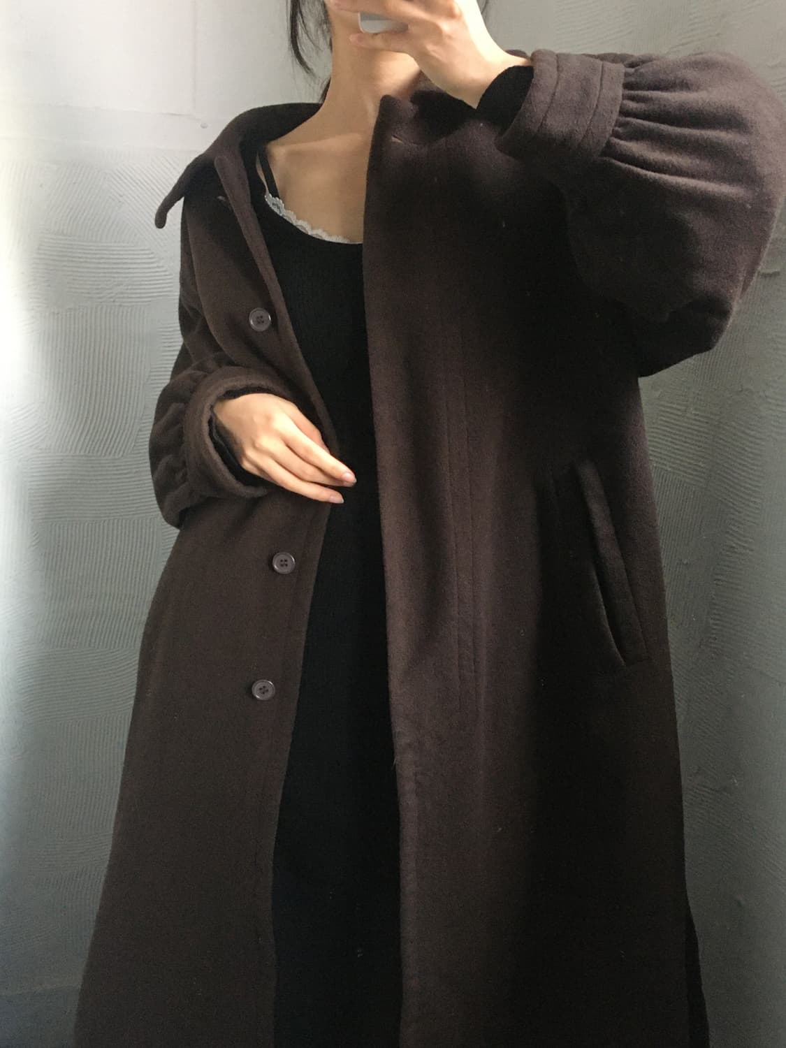 Yves Saint Laurent 입생로랑 90s 브라운 울 롱코트 상품이미지1