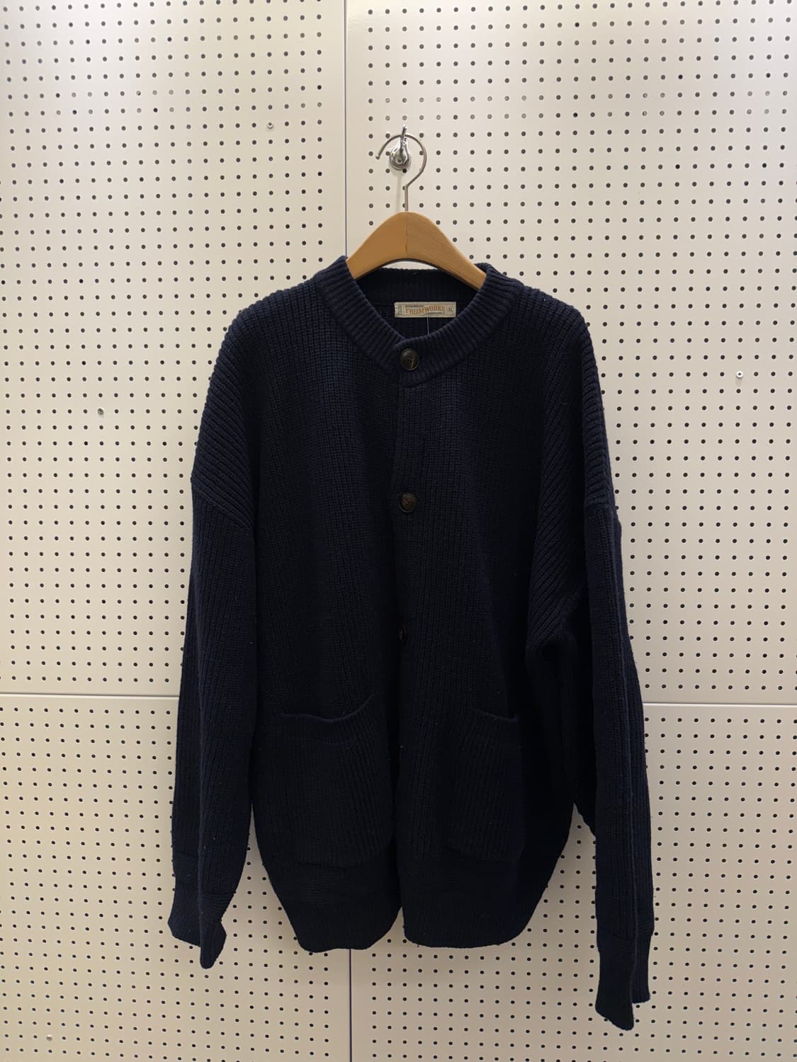 프리즘웍스 네이비 헤비 니트 버튼 가디건 U1103 상품이미지2