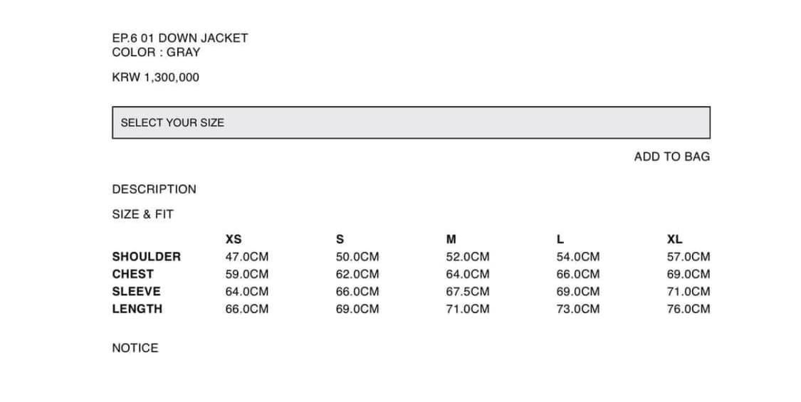 Xlim ep6 패딩 그레이(grey) 상품이미지8