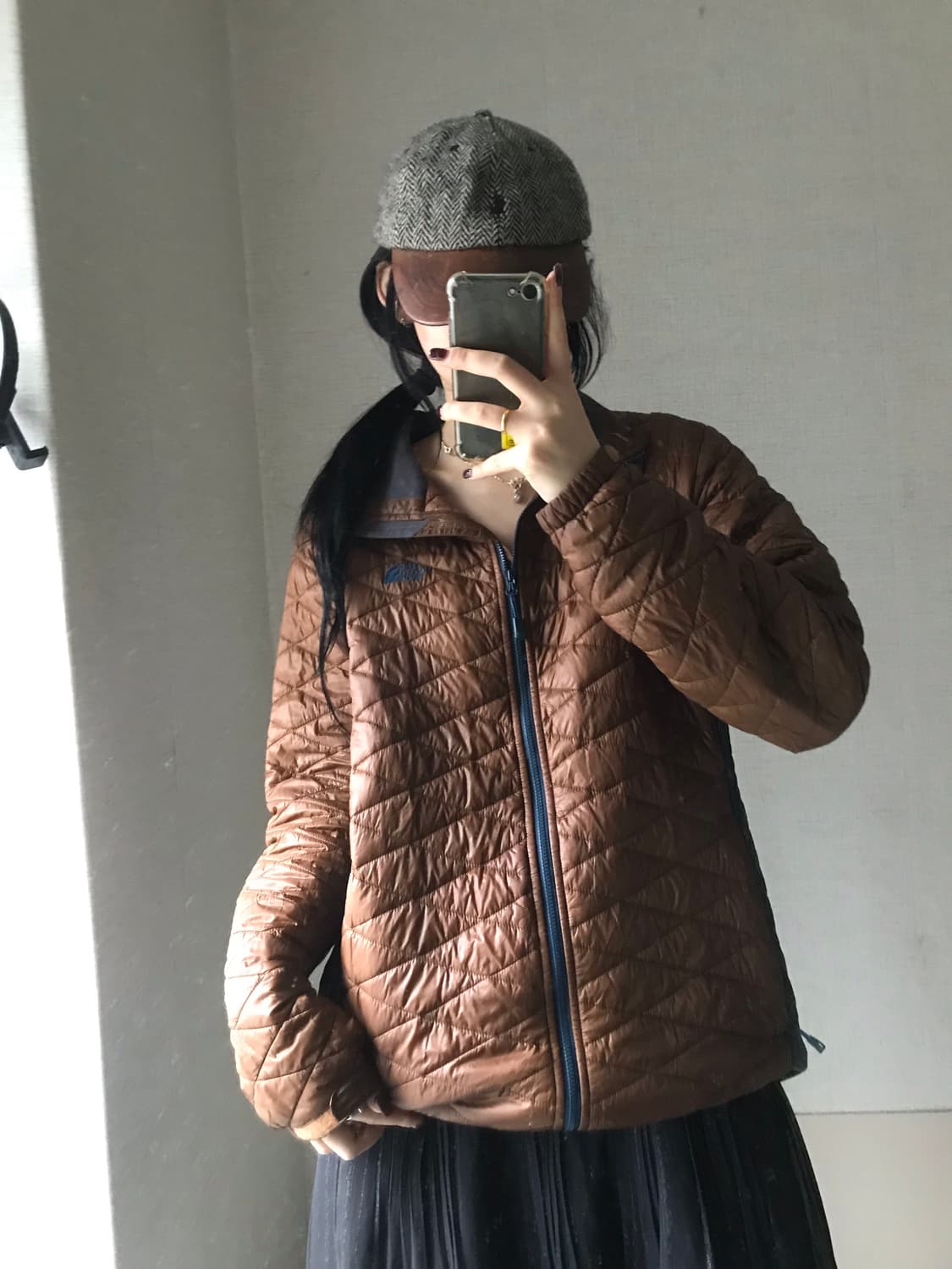 노페 브라운 경량패딩 상품이미지2