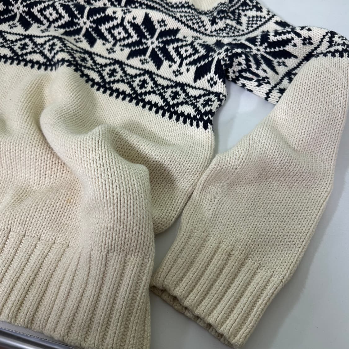 우먼M 폴로 랄프로렌 크림아이보리 자카드 노르딕니트 상품이미지2