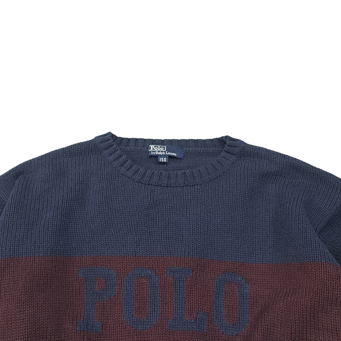 CL091 XS 폴로 랄프로렌 네이비 & 버건디 빅 로고 엘보우 패치  상품이미지2