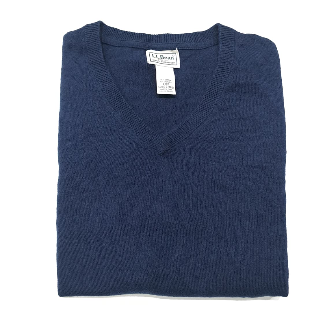 CL033 엘엘빈 캐시미어혼방 네이비 브이넥 니트 스웨터 상품이미지7