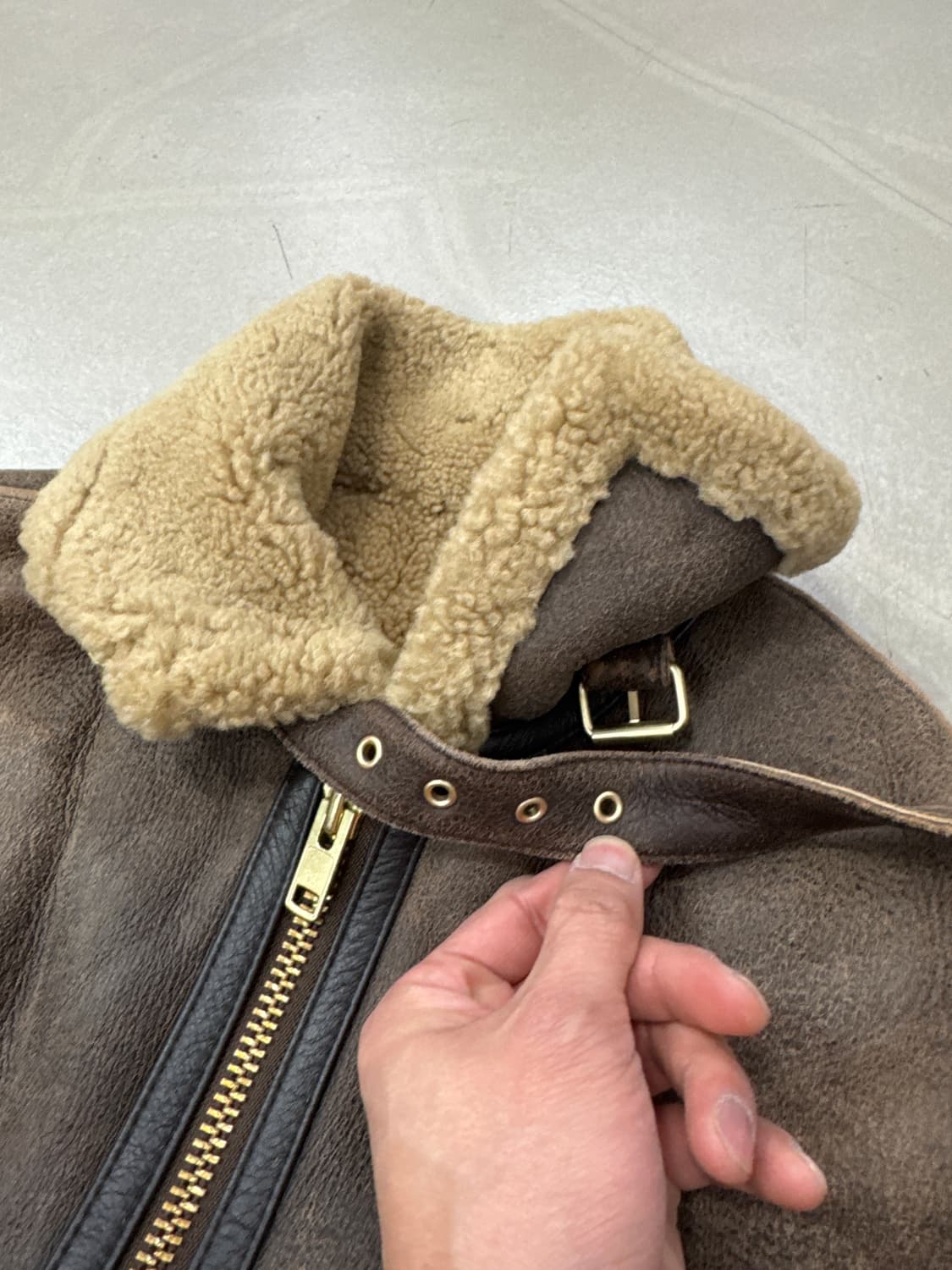 무스탕 롱 코트  상품이미지3