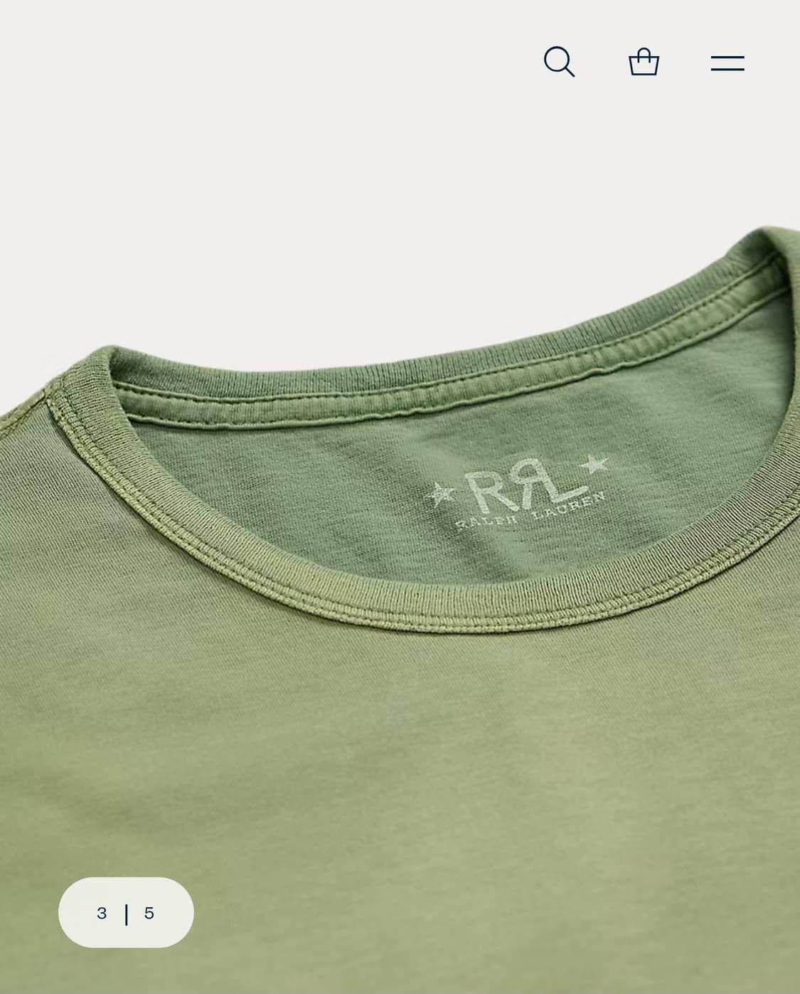 RRL 가먼트 다이 포켓 티셔츠 라이트 그린 L 상품이미지3