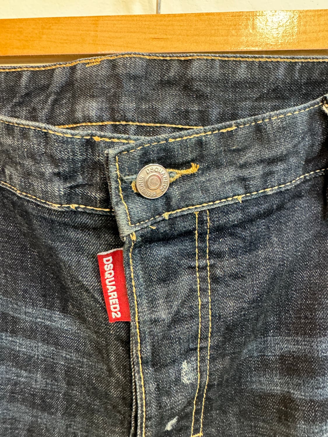 52 디스퀘어드 탱글스 레더패치 데님 청바지 36-38 상품이미지3