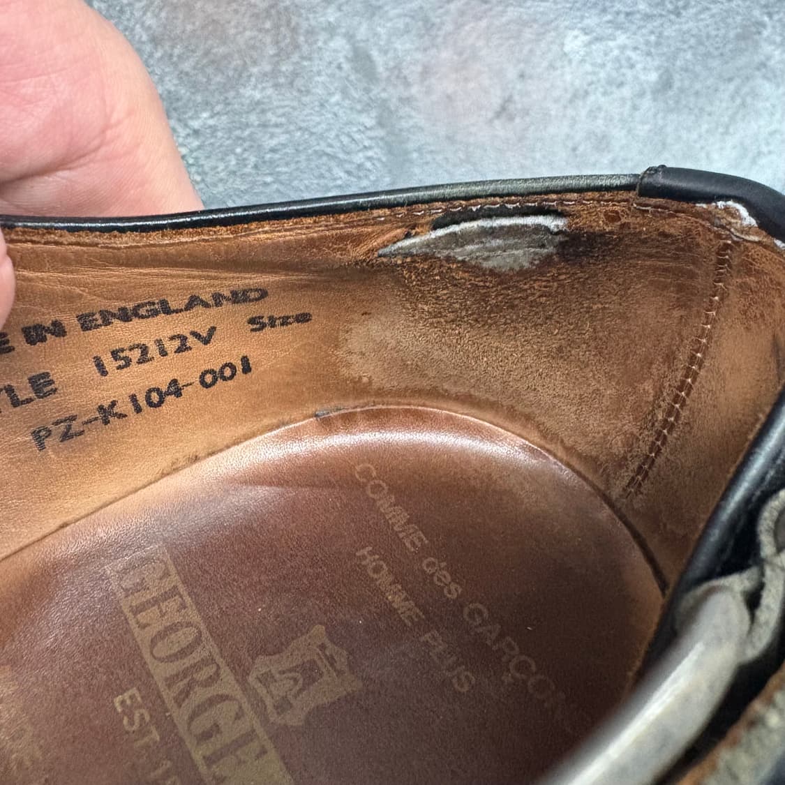 (255)꼼데가르송x조지콕스 콜라보 블랙 더비슈즈 상품이미지6